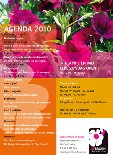 Agenda Tuincentrum Houten 2010