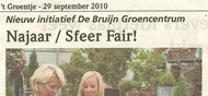 Aankondiging Sfeerfair, Groentje 2010