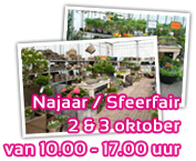 Najaar - sfeerfair op 2 en 3 oktober bij De  Bruijn Groencentrum